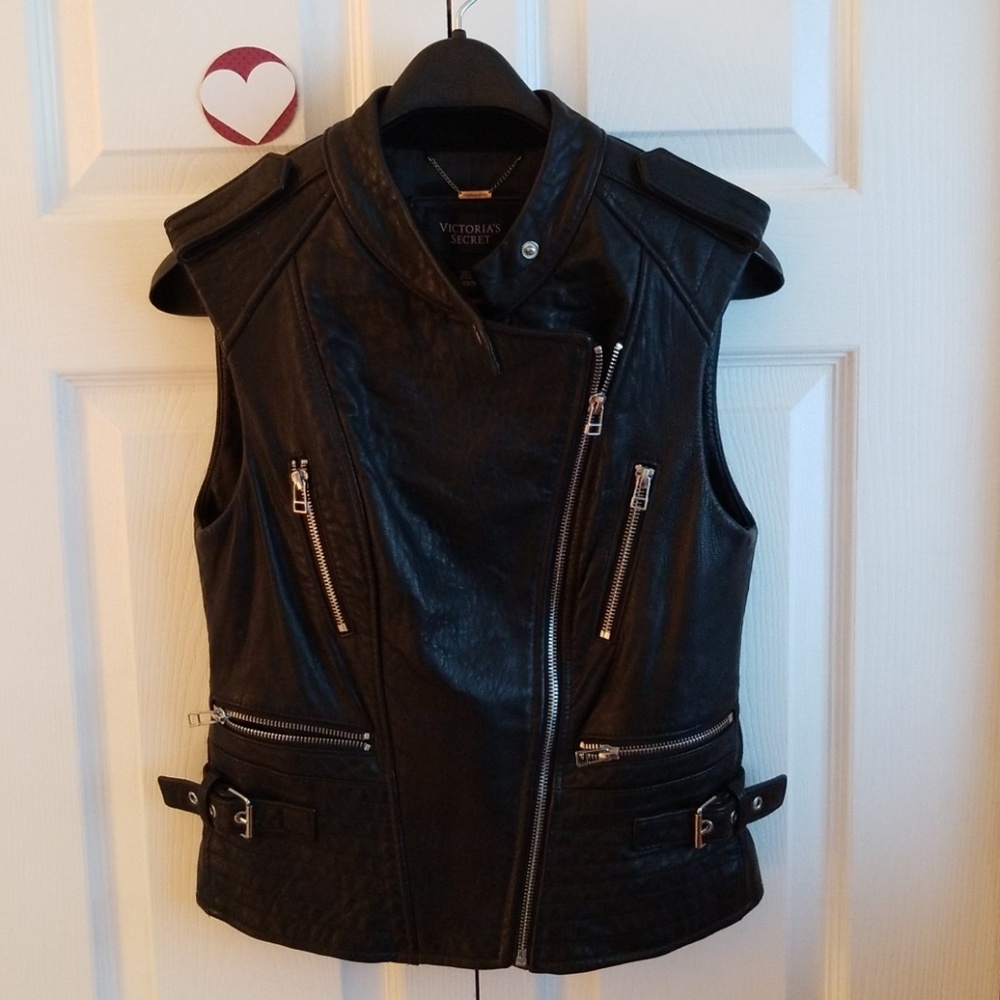 LOVE! Victoria's Secret Leather Moto Vest...LOVE!